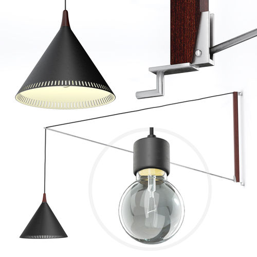 Willem Hagoort arc wall lamp 1950 3D model