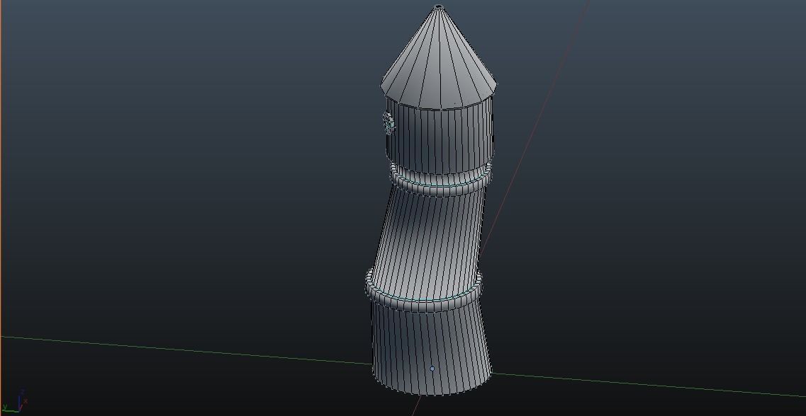 Tower Of Mage Low-poly 3D model_9