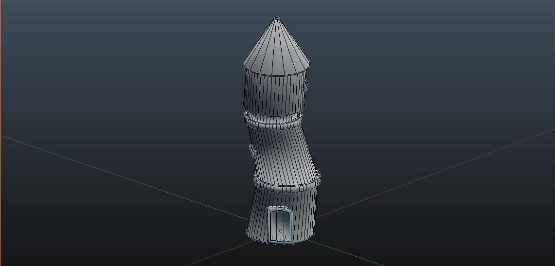 Tower Of Mage Low-poly 3D model_8