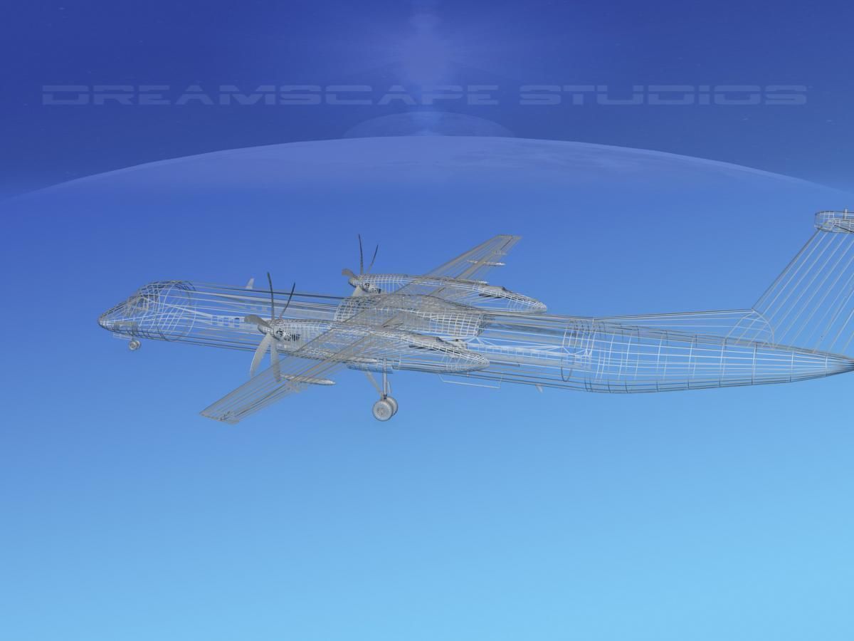 Dehaviland DHC-8 400 Corporate 4 3D model_16