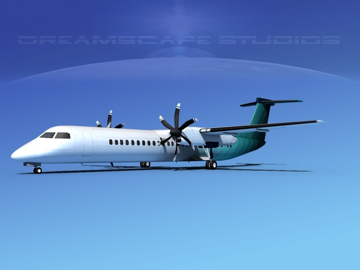 Dehaviland DHC-8 400 Corporate 4 3D model_1