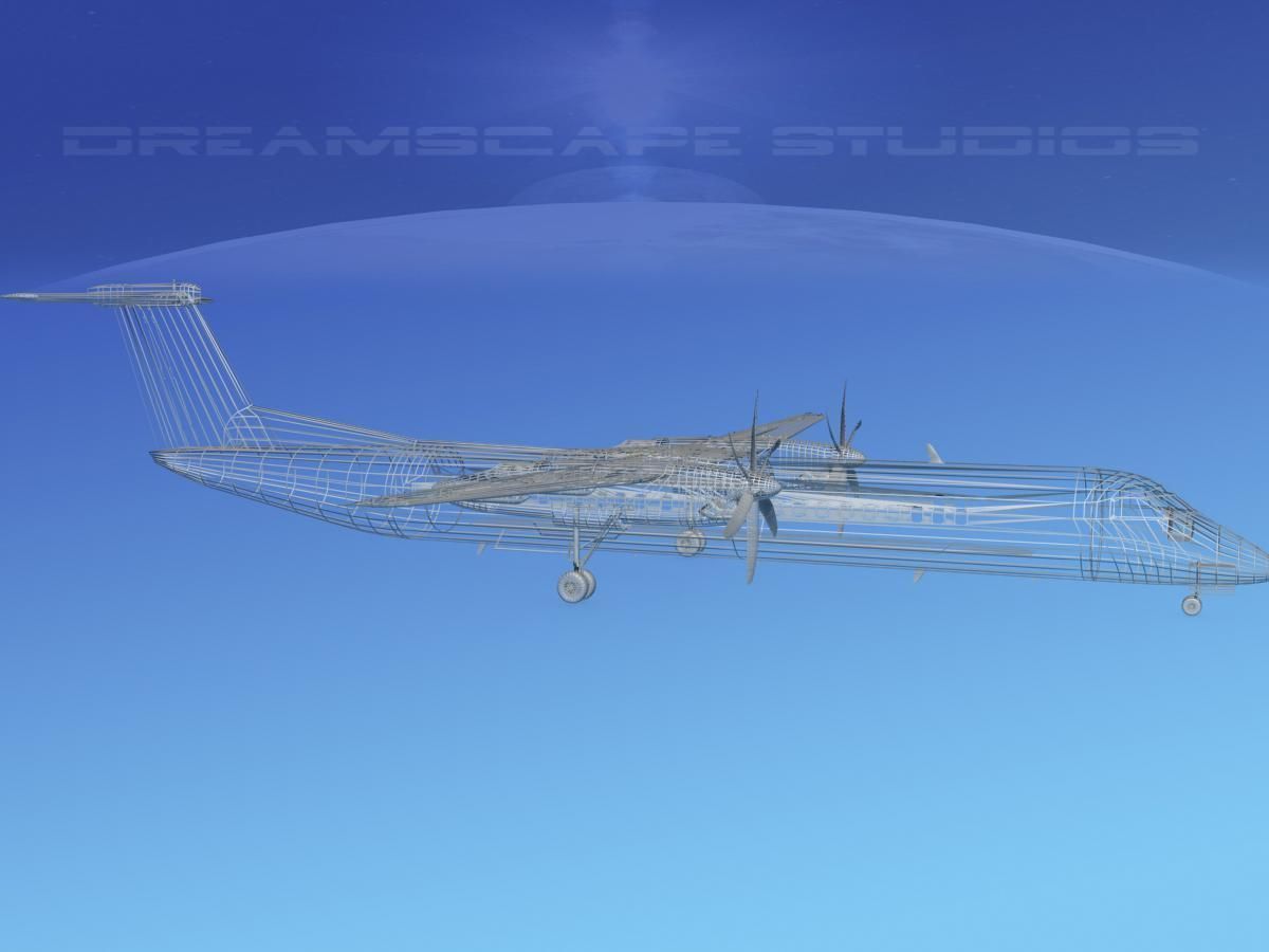 Dehaviland DHC-8 400 Corporate 4 3D model_14