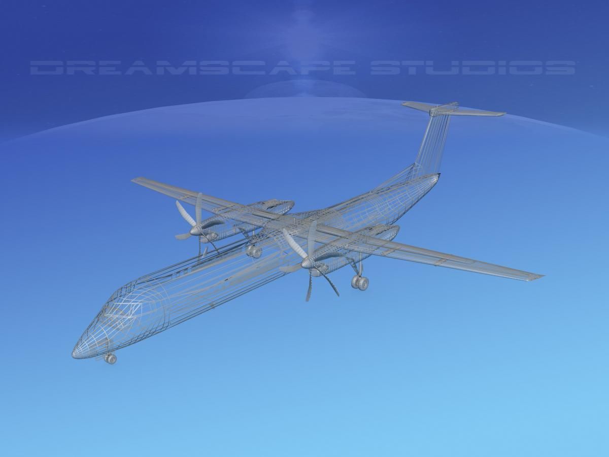 Dehaviland DHC-8 400 Corporate 4 3D model_17