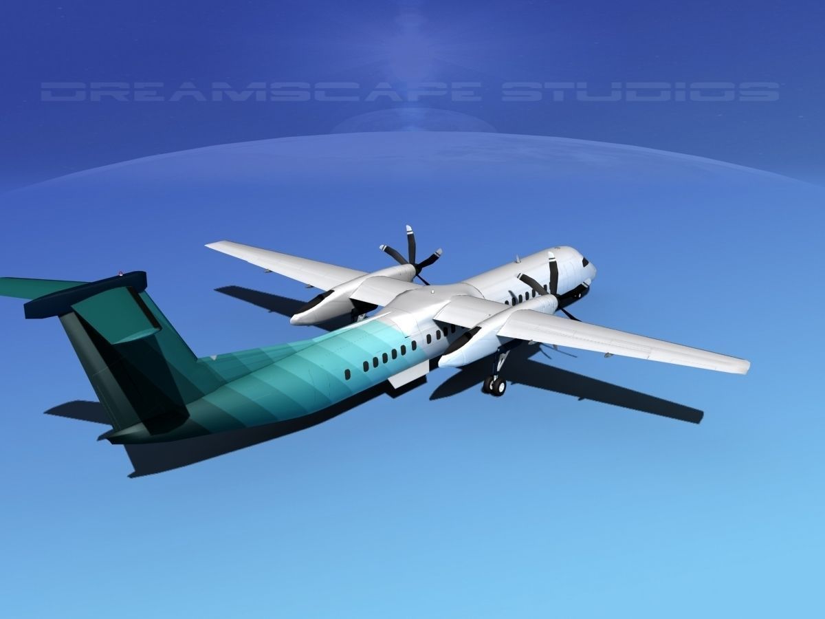 Dehaviland DHC-8 400 Corporate 4 3D model_4