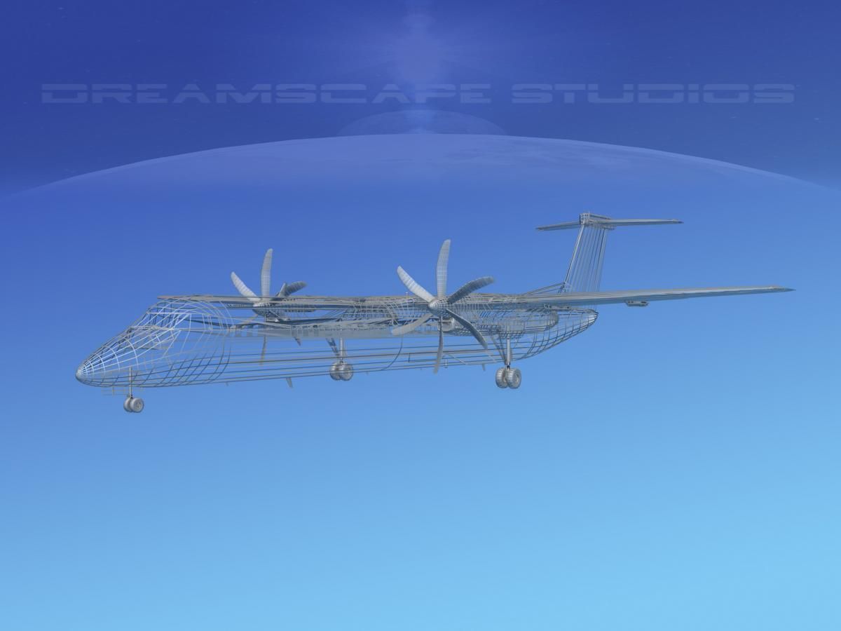 Dehaviland DHC-8 400 Corporate 4 3D model_8