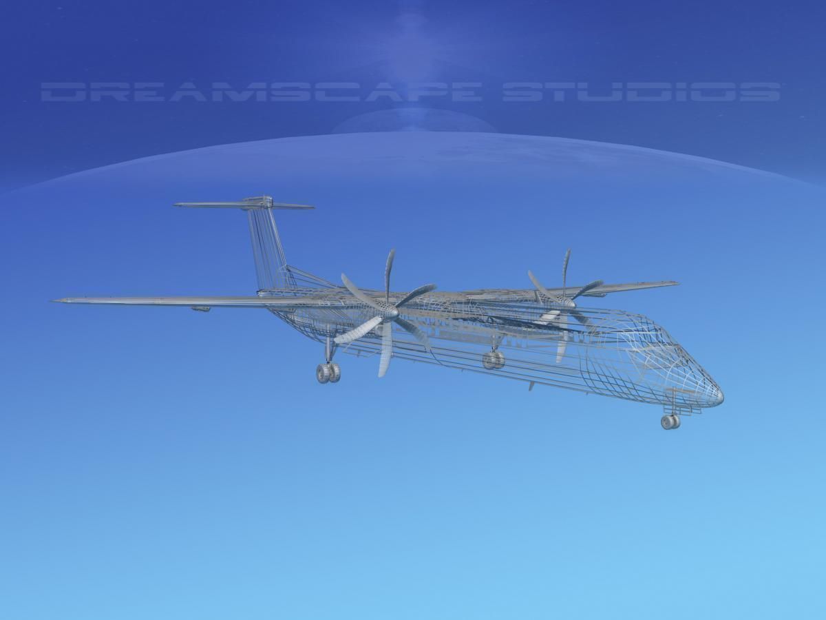 Dehaviland DHC-8 400 Corporate 4 3D model_12