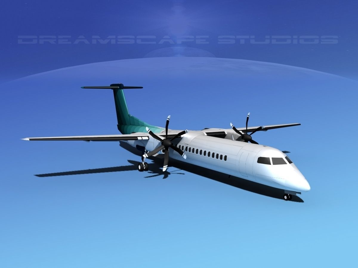 Dehaviland DHC-8 400 Corporate 4 3D model_2