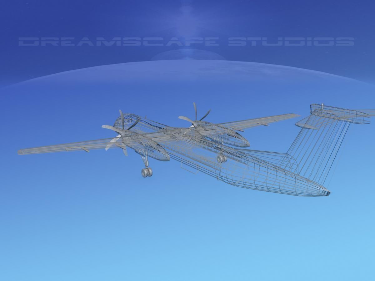 Dehaviland DHC-8 400 Corporate 4 3D model_15