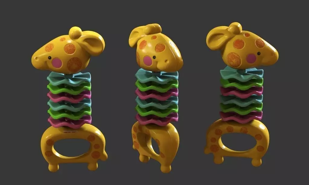 Toy giraffe 3D model