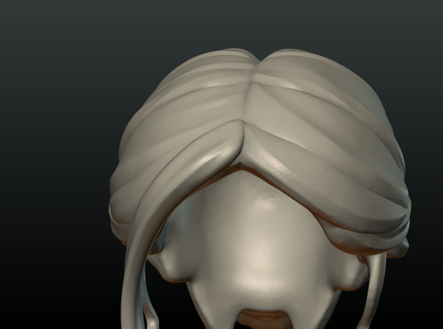 Woman Hair Style 3D print model_10