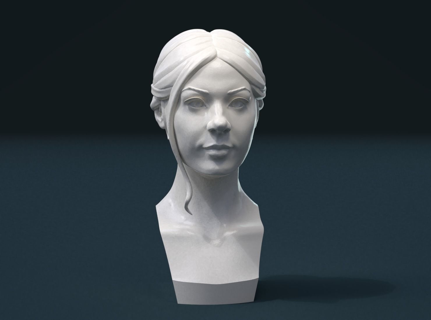 Woman Hair Style 3D print model_2