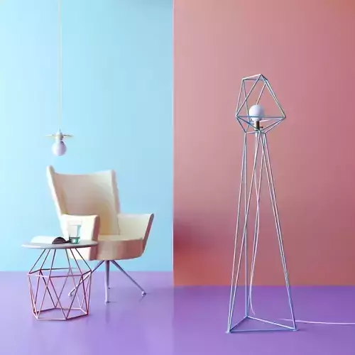 FITMENTS colorful room with chair and lamp