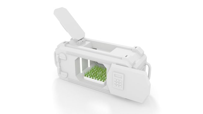 Sci-Fi Lab Hydroponic Science Crate Low-poly 3D model