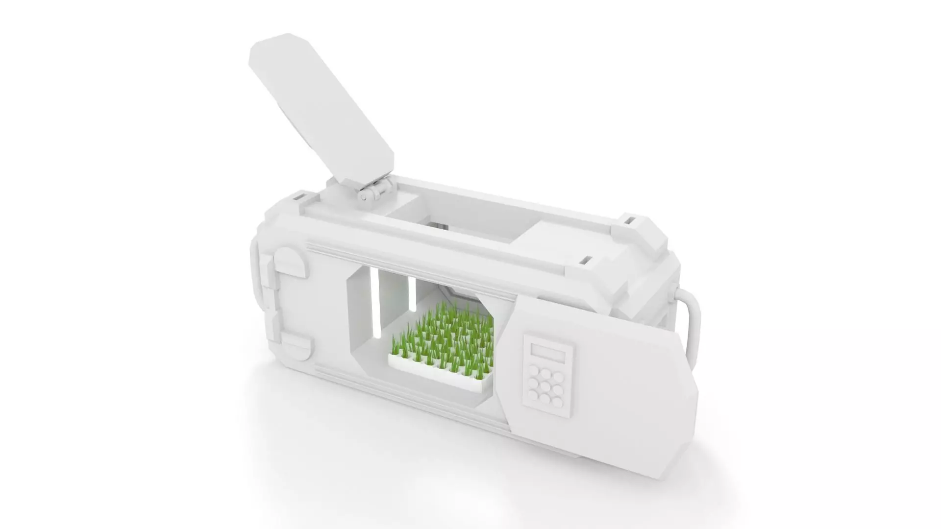 Sci-Fi Lab Hydroponic Science Crate Low-poly 3D model_0