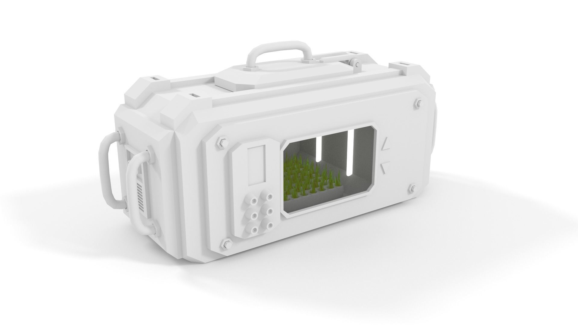 Sci-Fi Lab Hydroponic Science Crate Low-poly 3D model_7