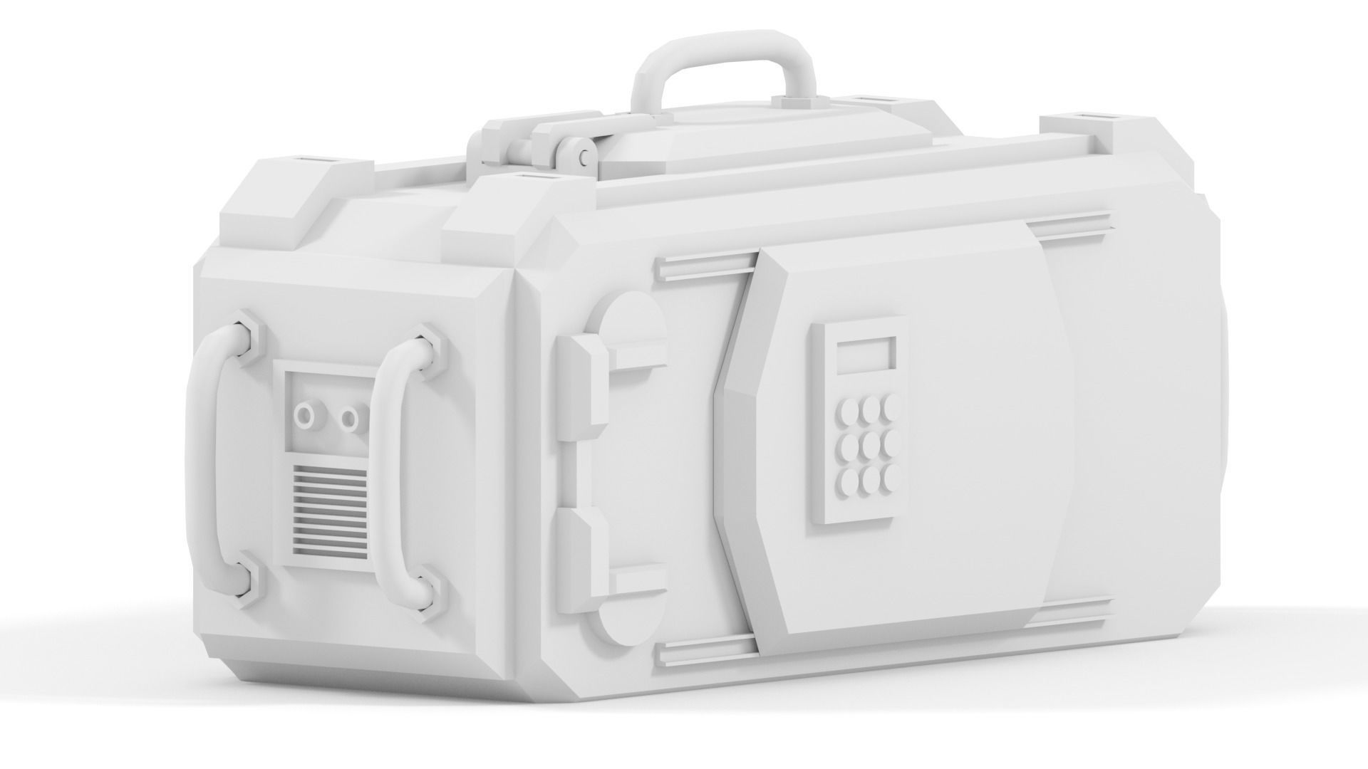 Sci-Fi Lab Hydroponic Science Crate Low-poly 3D model_9