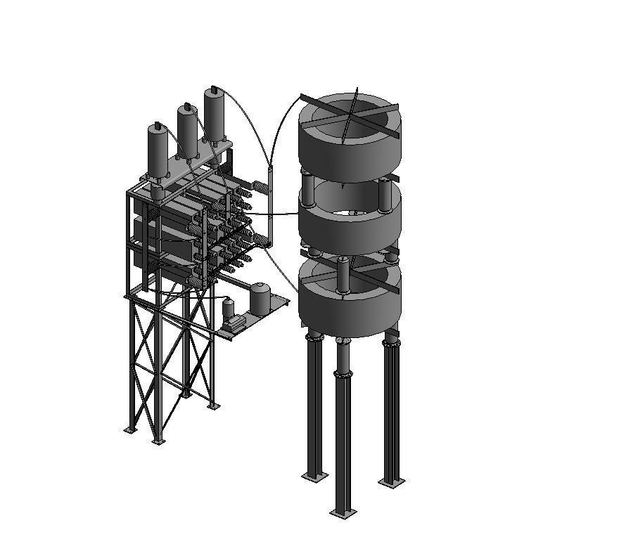 3D Capaitor bank Revit Family  3D model_2