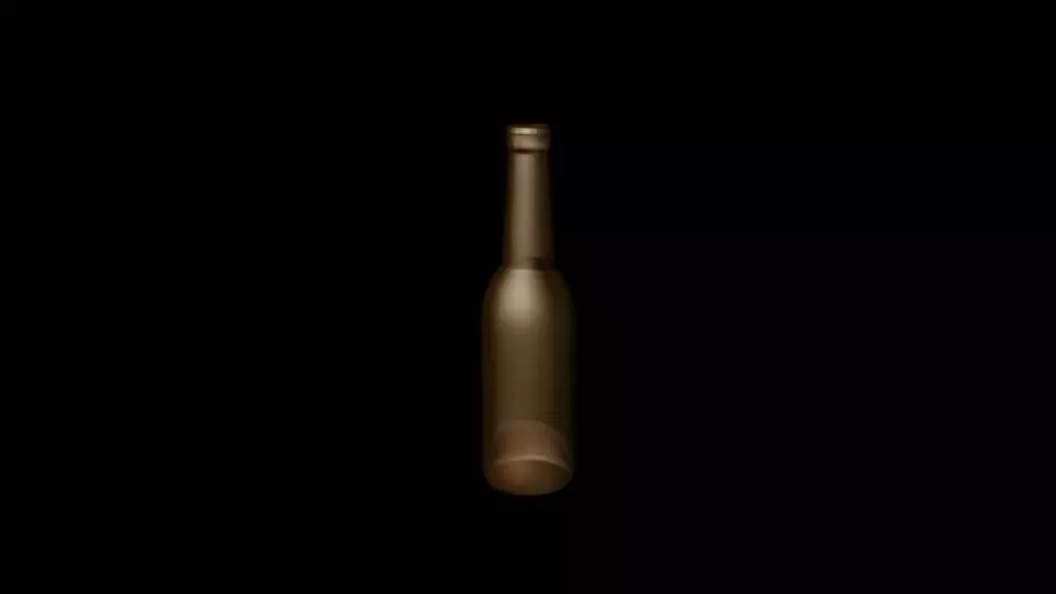 poly model beer bottle 3D print model