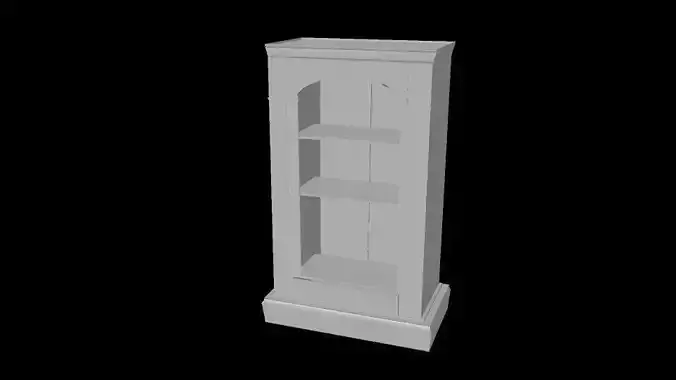 poly model of 3 shelf shelving unite
