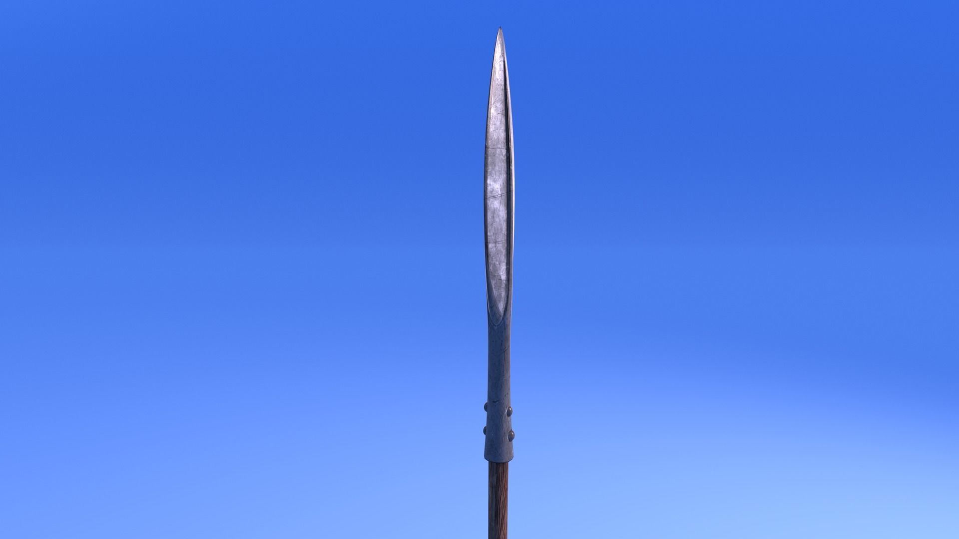 Spear - rigged Low-poly 3D model_3