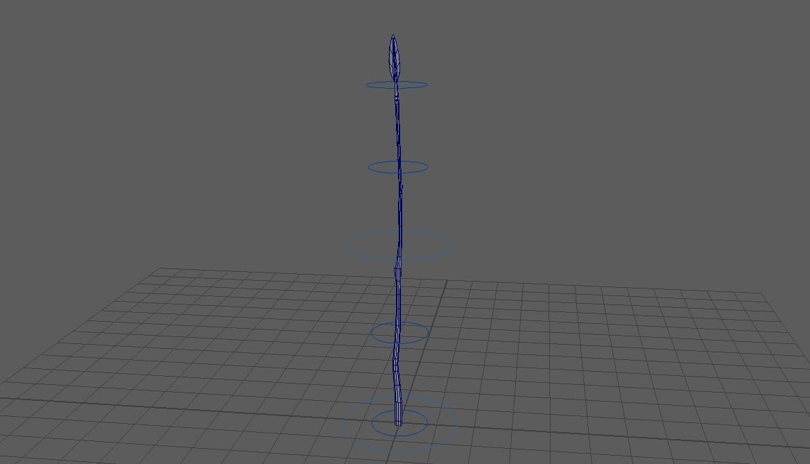 Spear - rigged Low-poly 3D model_16