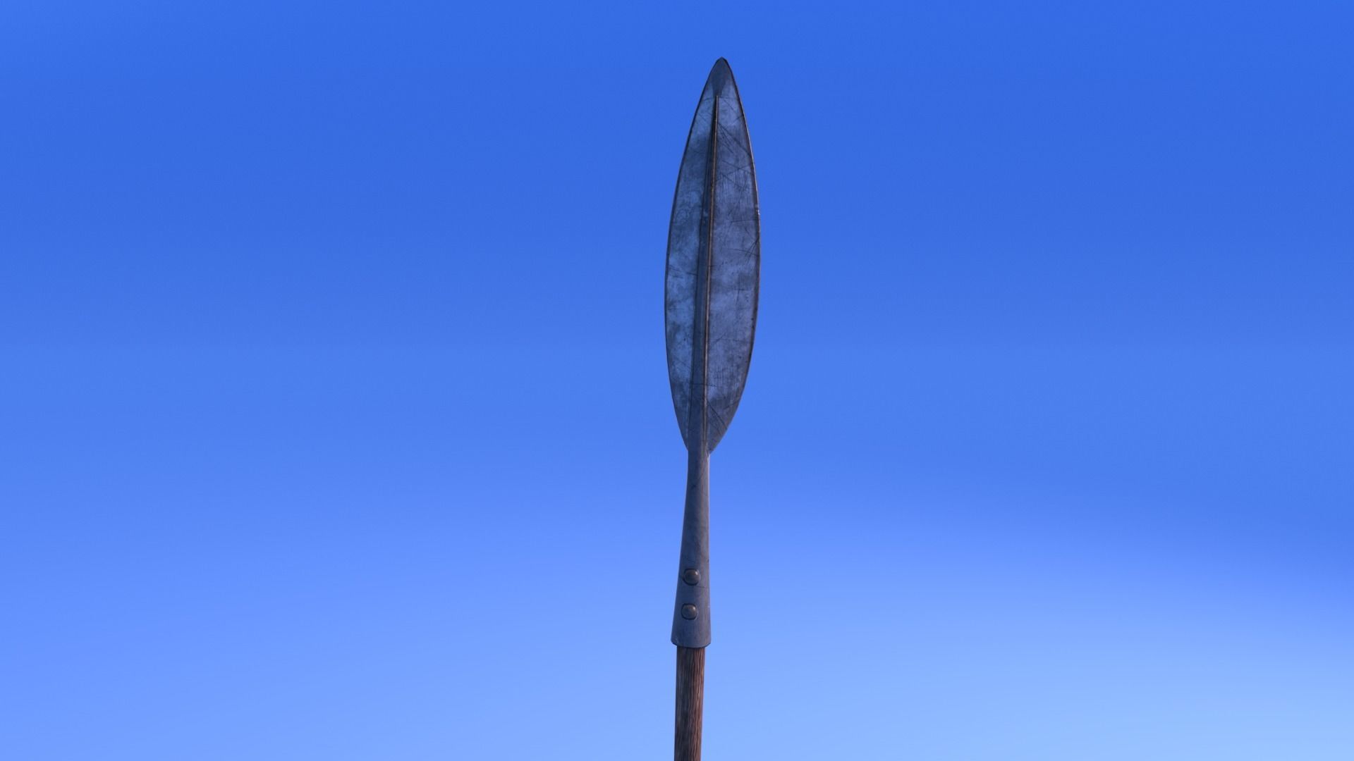 Spear - rigged Low-poly 3D model_1