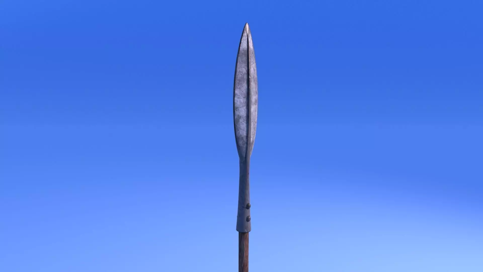 Spear - rigged Low-poly 3D model_0