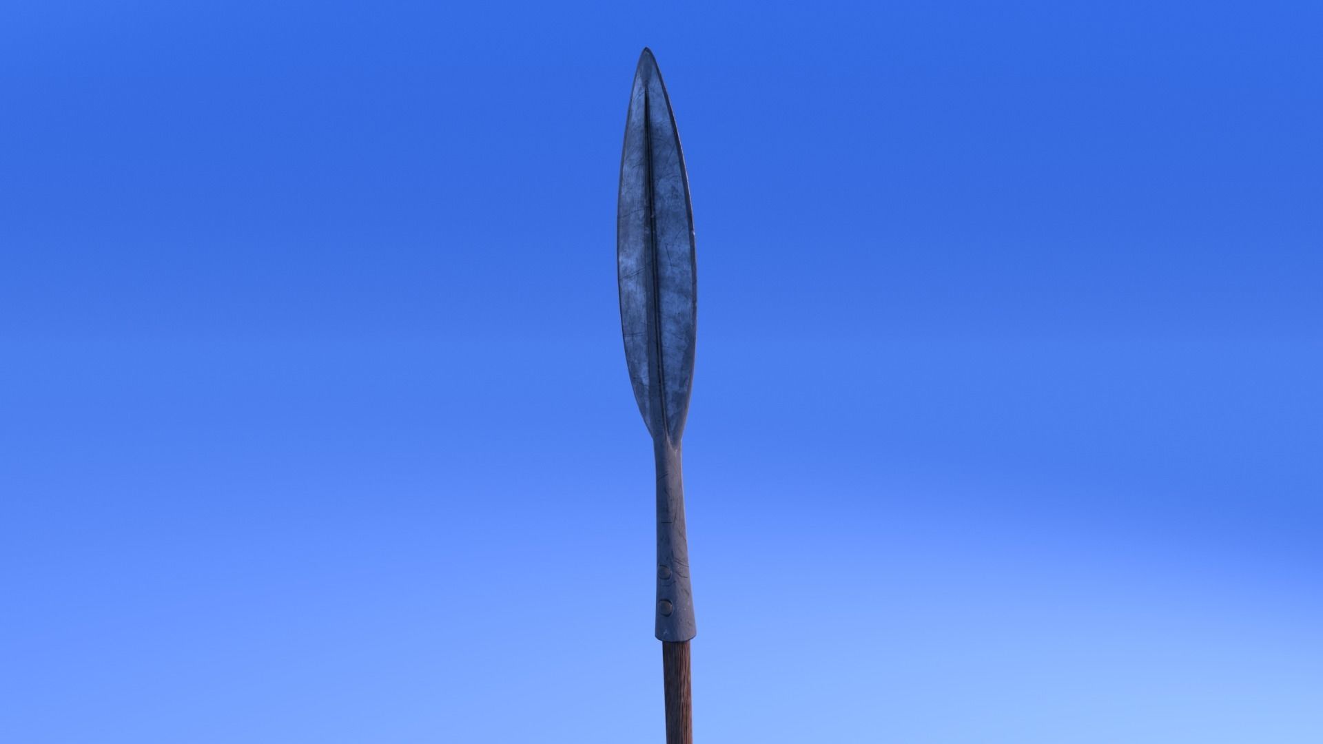 Spear - rigged Low-poly 3D model_5