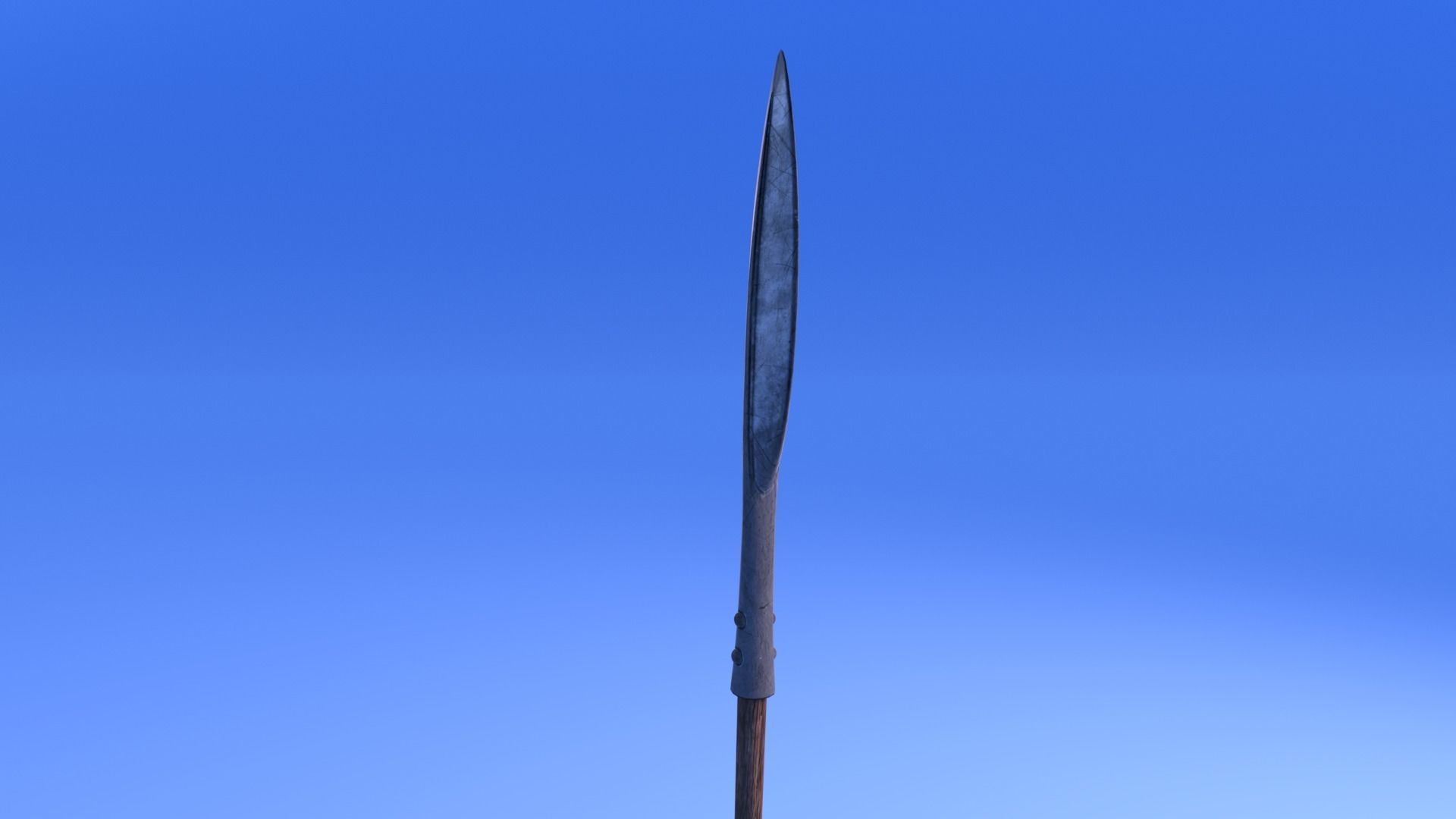 Spear - rigged Low-poly 3D model_2