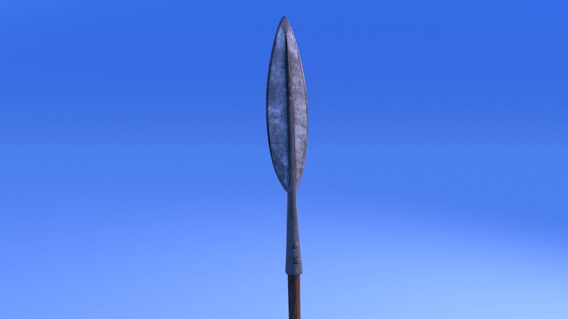 Spear - rigged Low-poly 3D model_4