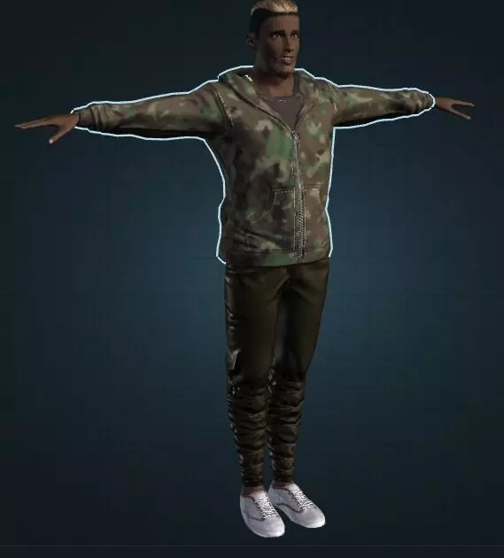 Cool General characer 3D model_0