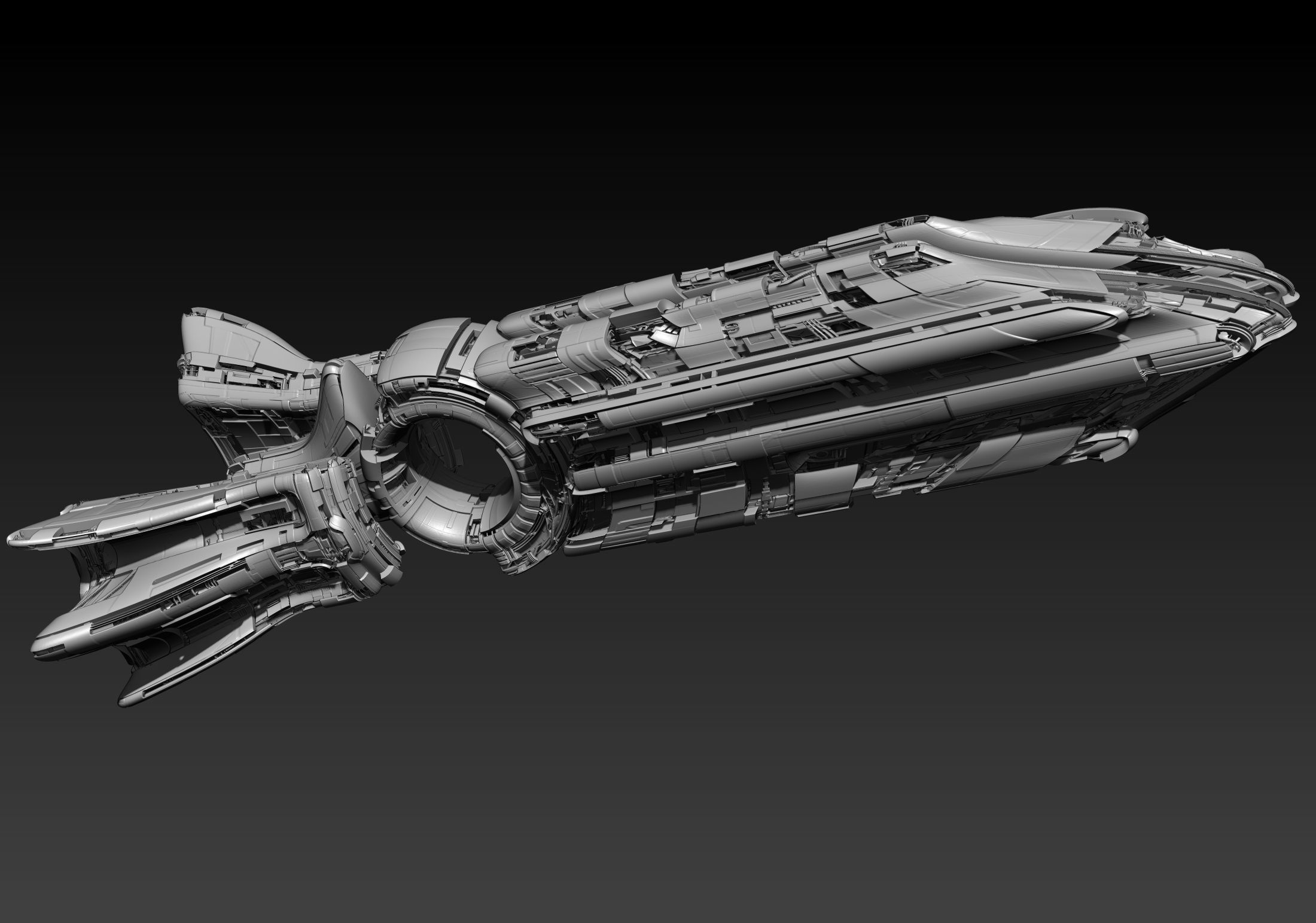 Spaceship Concept 3D model_2