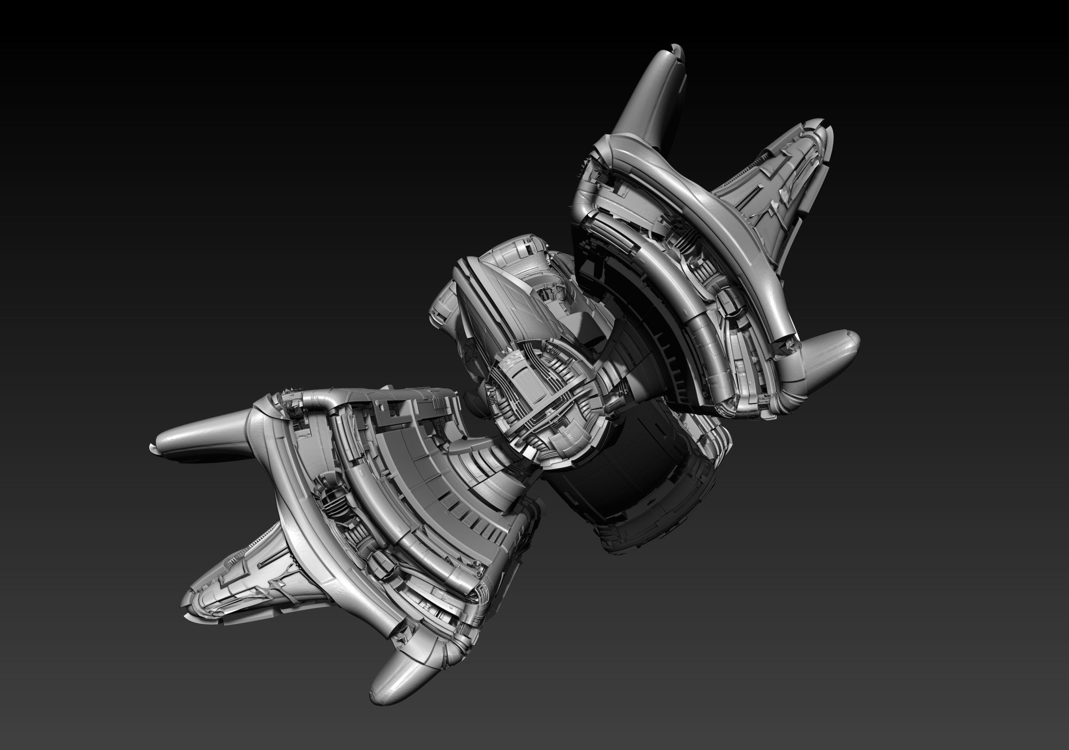 Spaceship Concept 3D model_3