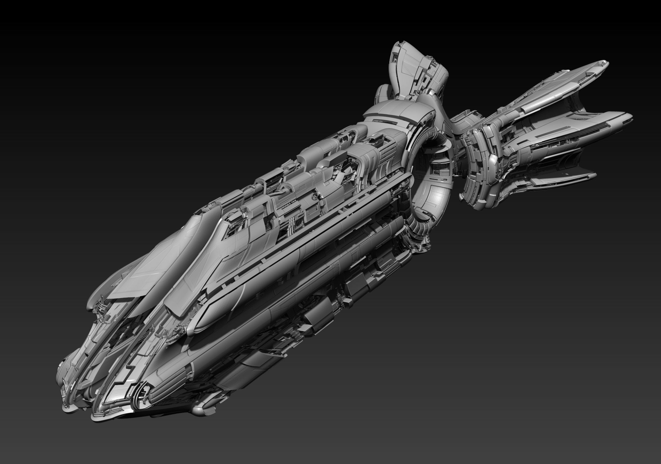 Spaceship Concept 3D model_1