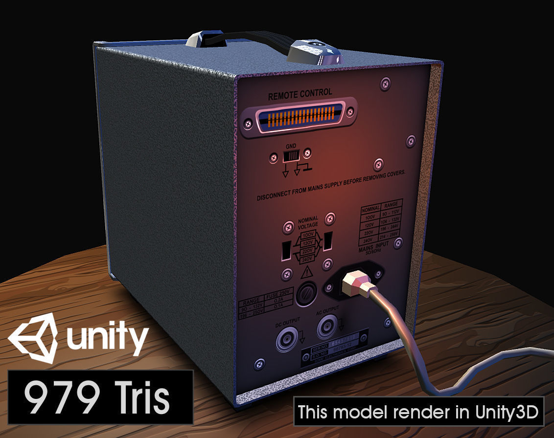 Electronic Instrumentation Voltmeter Low-poly 3D model_3
