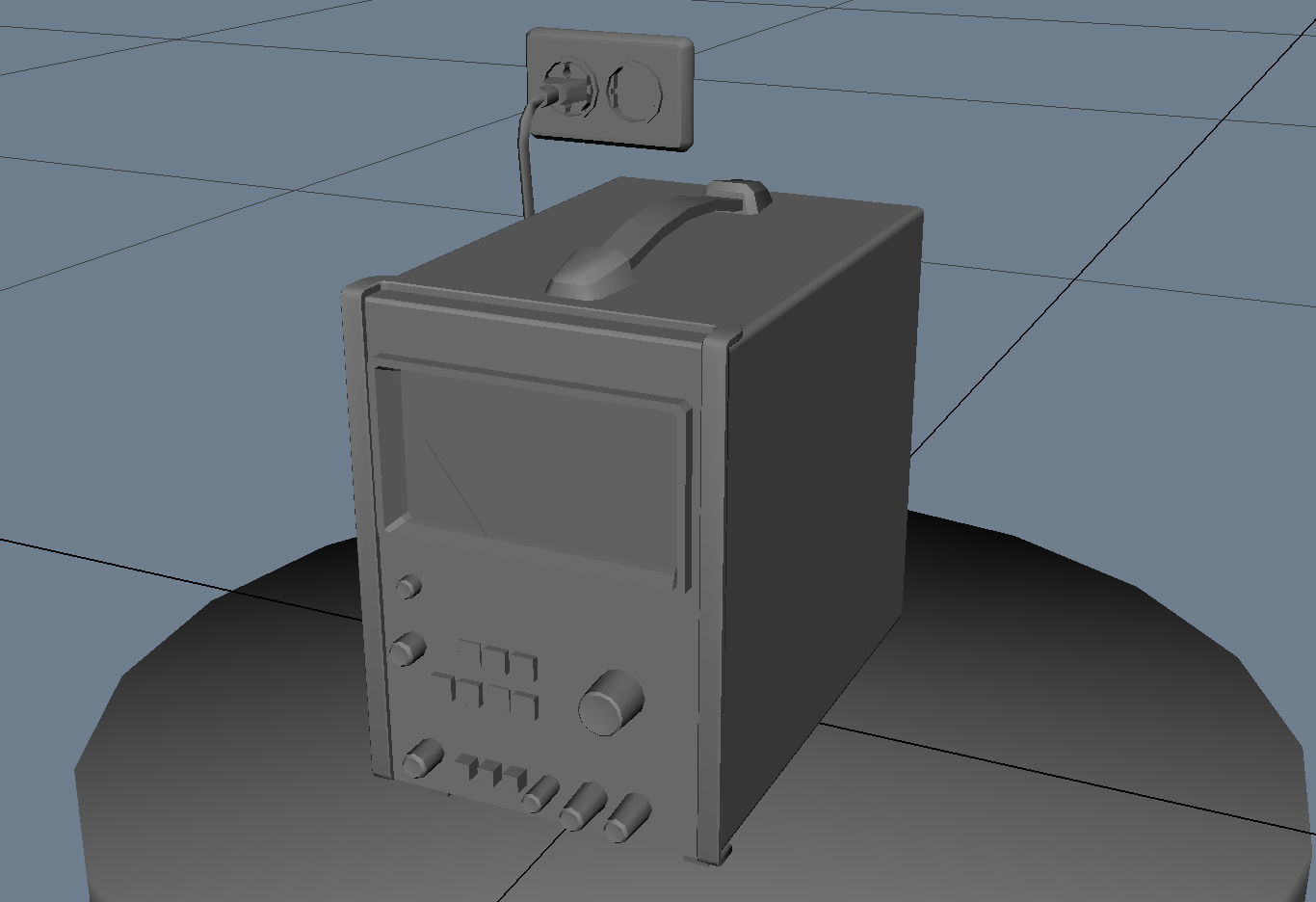 Electronic Instrumentation Voltmeter Low-poly 3D model_7