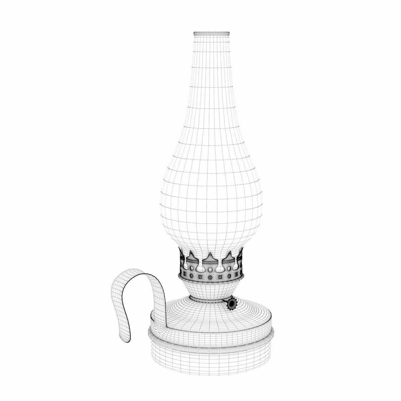 kerosene lamp 3D model_1