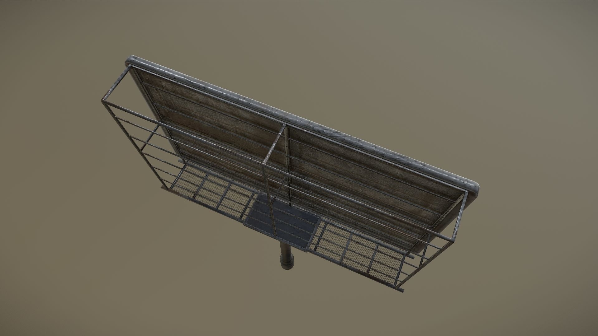 Old Billboard Low-poly 3D model_4