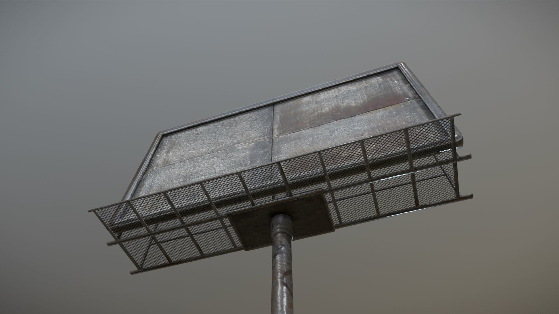 Old Billboard Low-poly 3D model_5