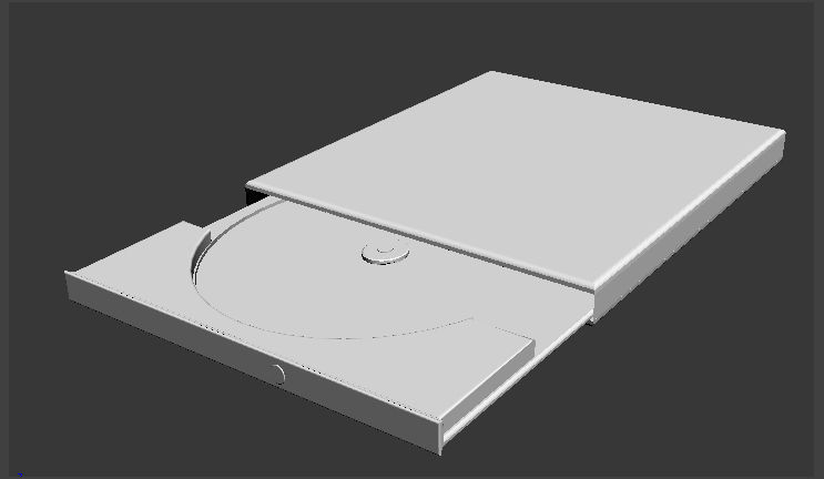 DVD Rom Low-poly 3D model_6