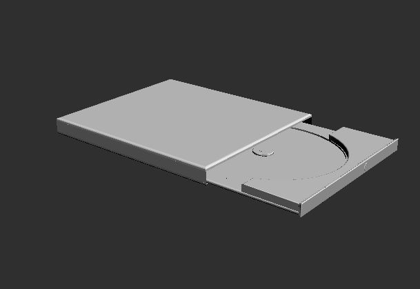 DVD Rom Low-poly 3D model_5