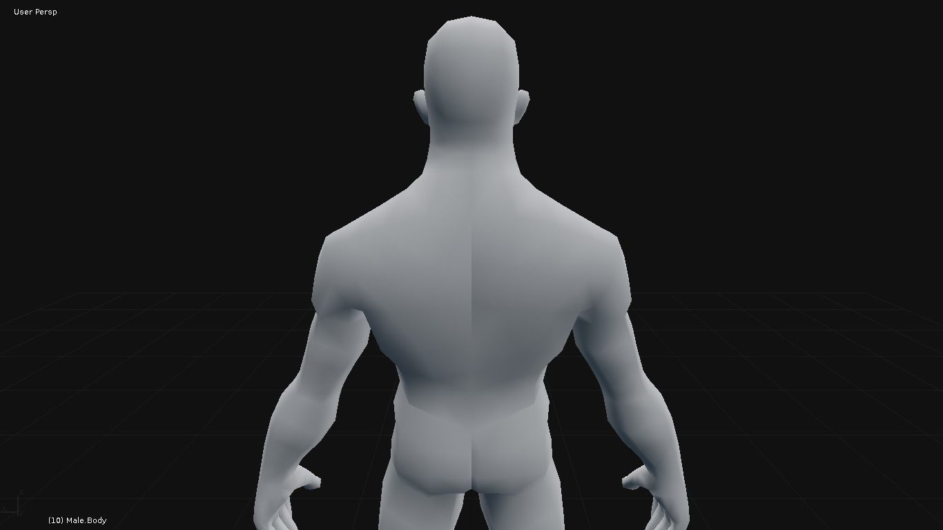 Low-Poly Male Base Mesh Low-poly 3D model_11