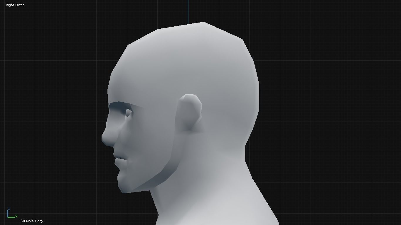Low-Poly Male Base Mesh Low-poly 3D model_5
