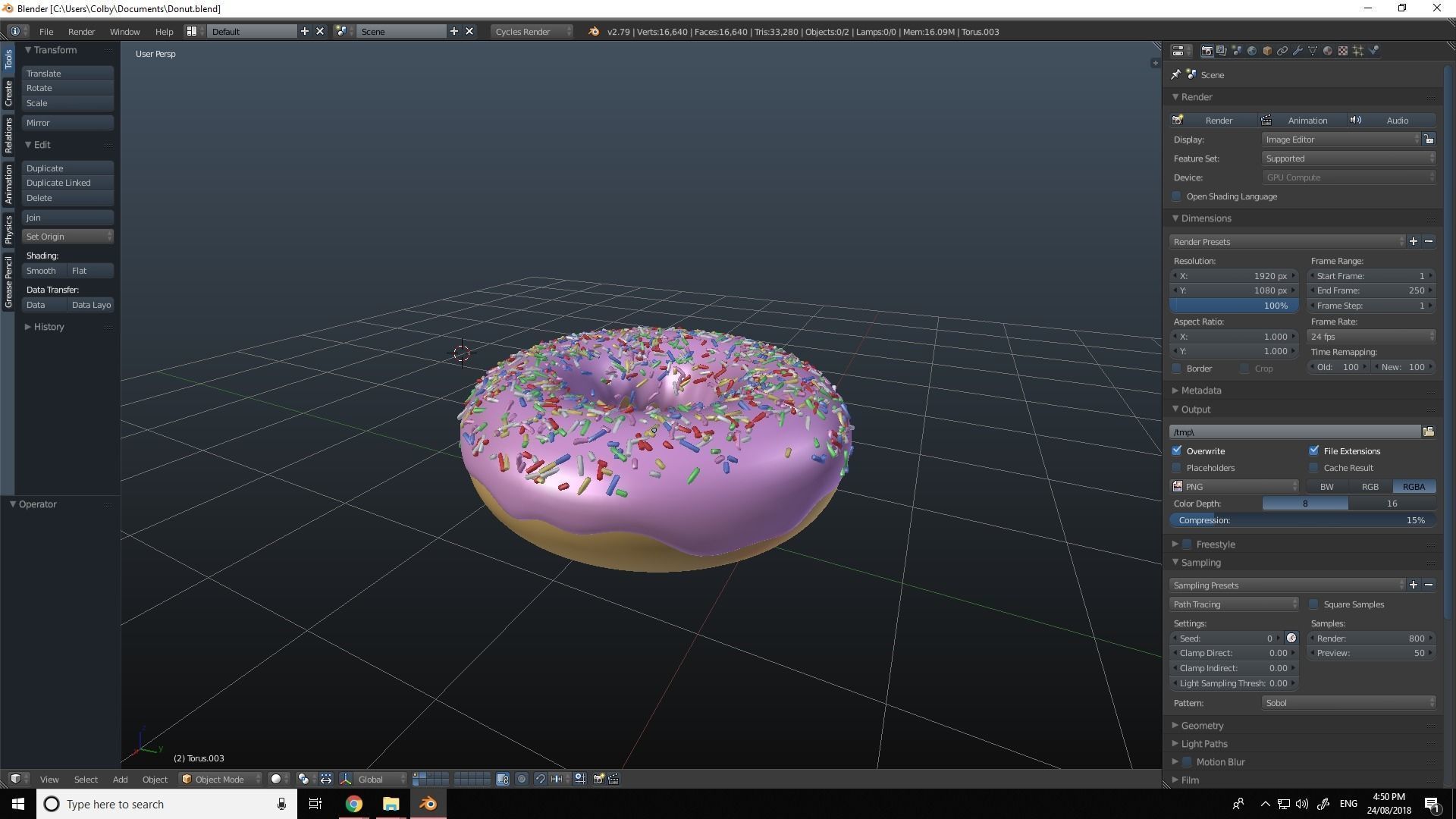 Doughnut donut 3D model_2