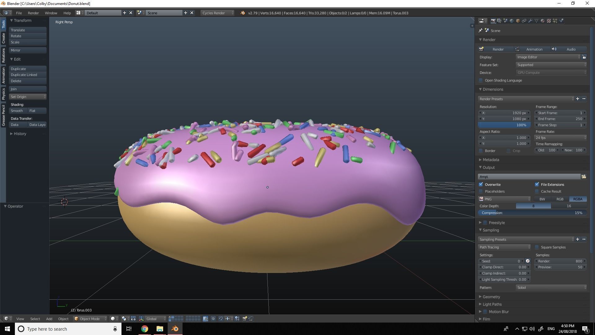 Doughnut donut 3D model_1
