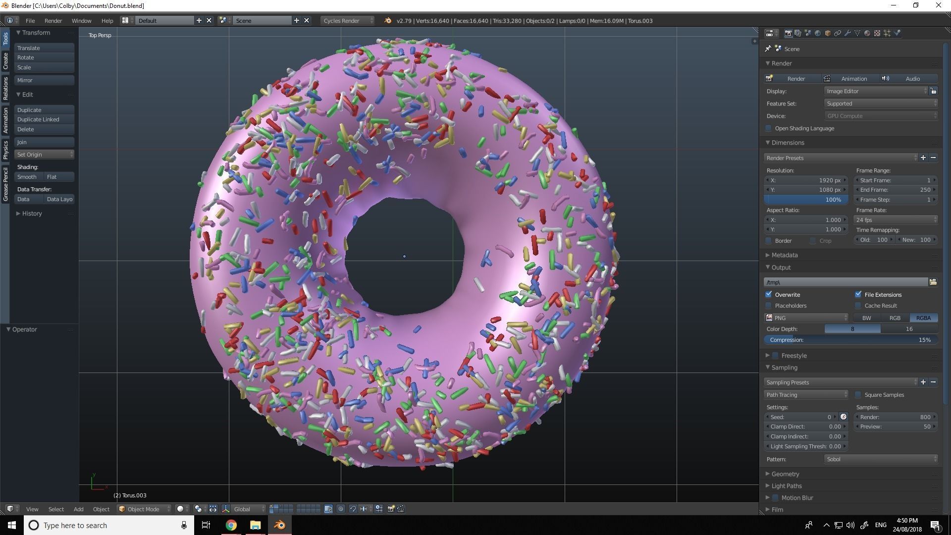 Doughnut donut 3D model_3