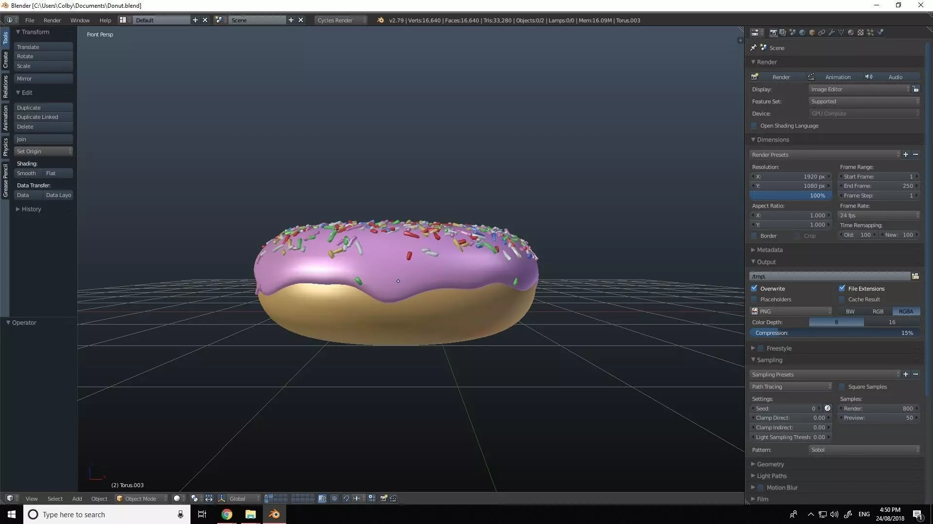 Doughnut donut 3D model_0