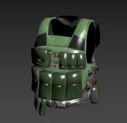 Swat Woodlands Vest Free low-poly 3D model