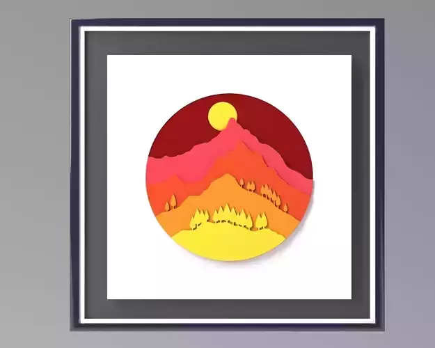 Picture Frames Low-poly 3D model