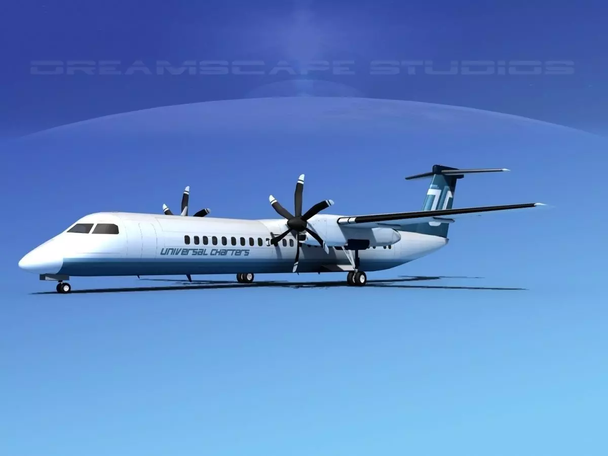 Dehaviland DHC-8 400 Universal Charter 3D model